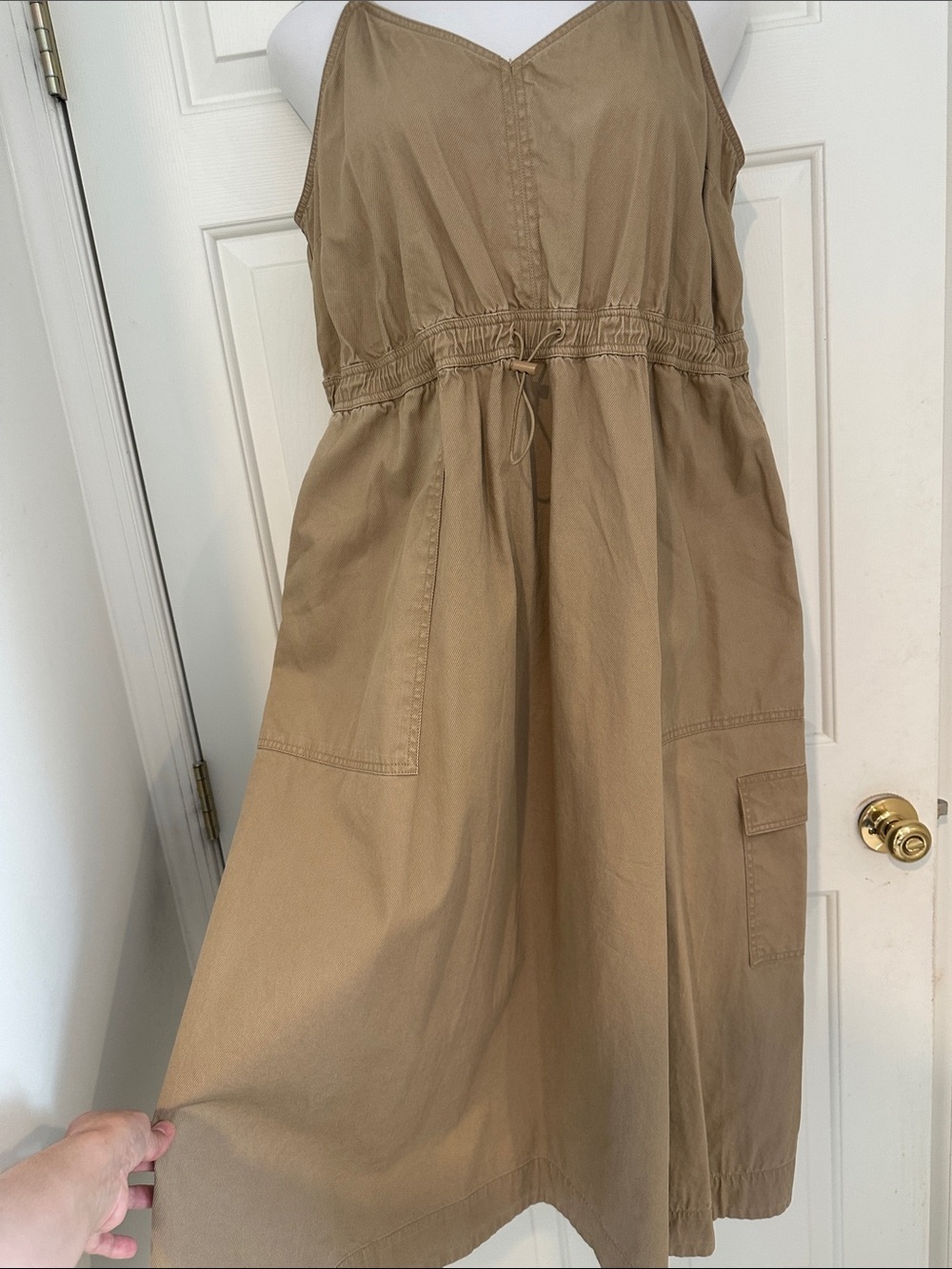 Woolrich Tan Drawstring Waist Casual Kids Sundress